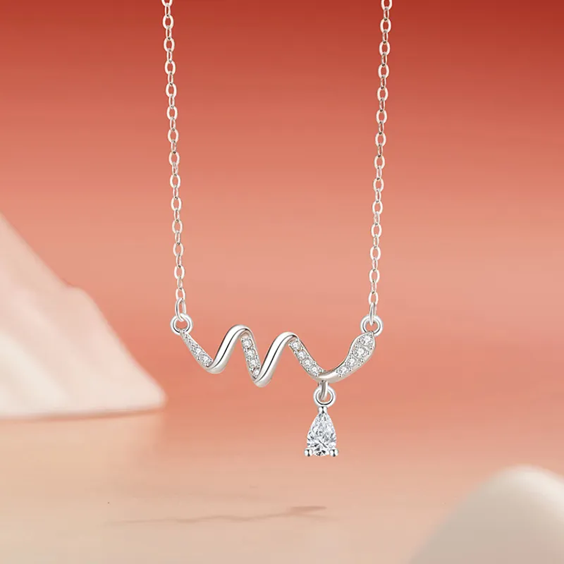 Heart Grass S925 Silver Necklaces Women's-1
