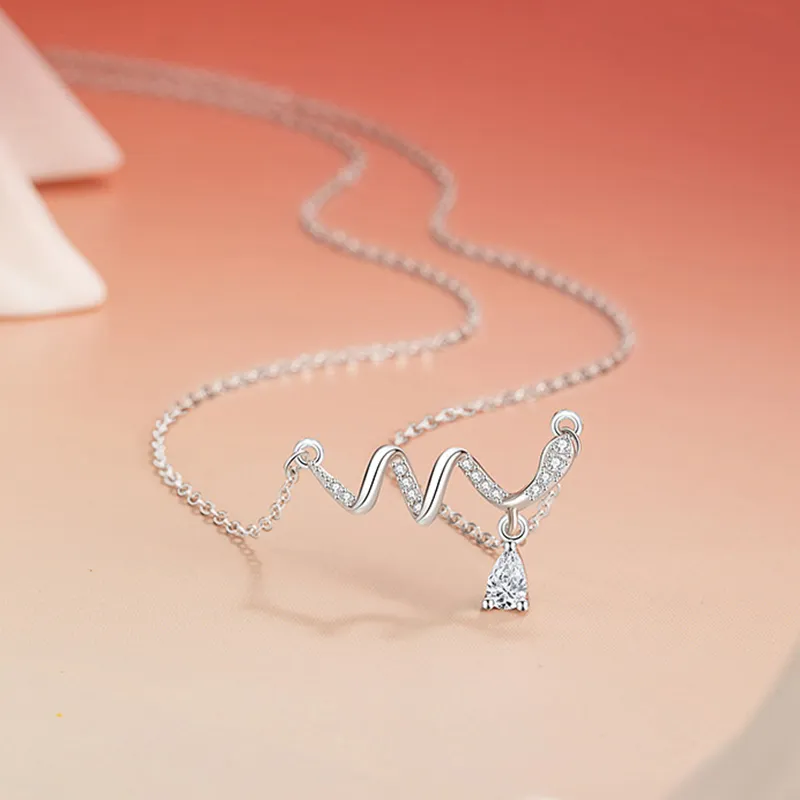 Heart Grass S925 Silver Necklaces Women's-2