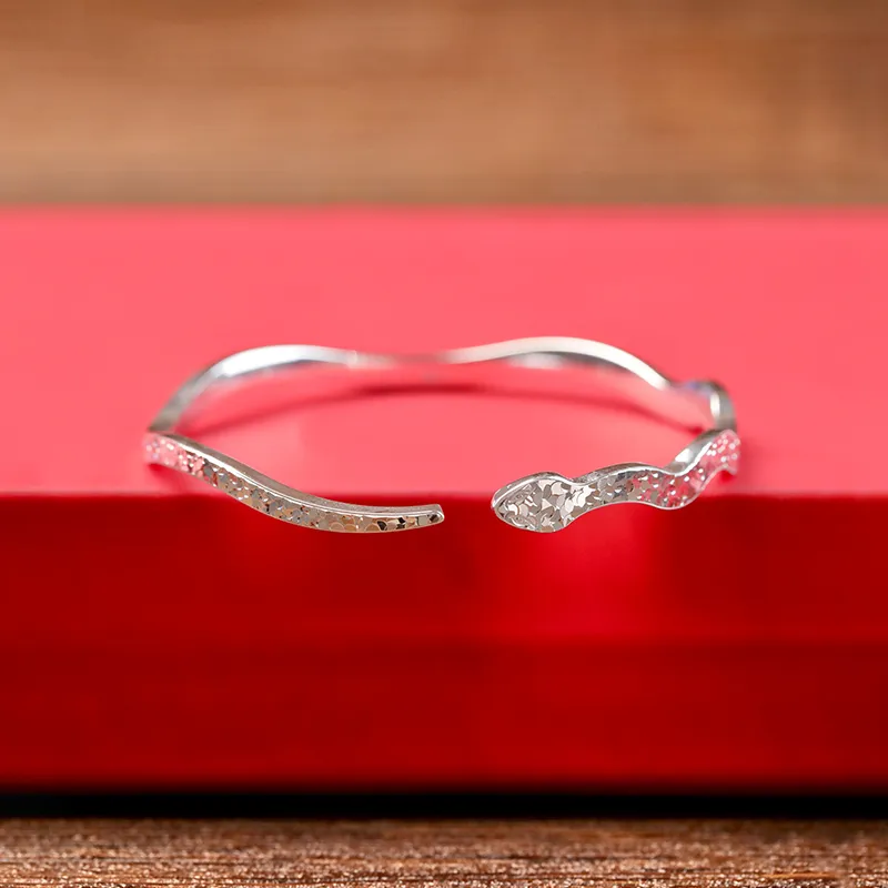 Heart Grass 999 Fine Silver Bangles Women's Silver-1