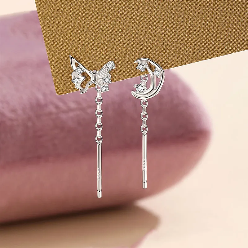 Heart Grass 999 Fine Silver Stud Earrings Women's-1