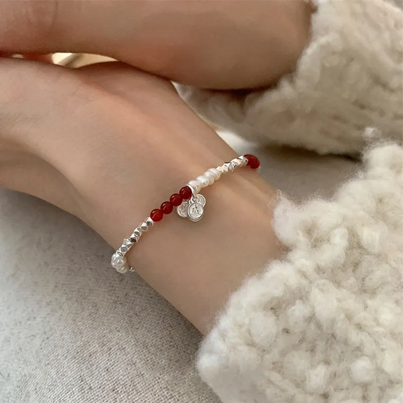 Heart Grass S925 Silver Bracelets Women's-4