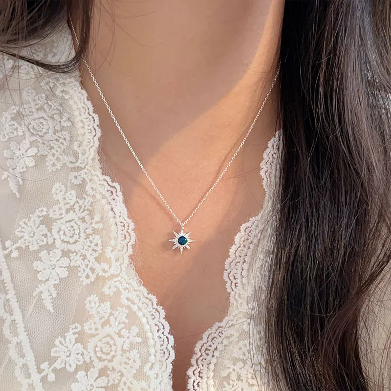 Heart Grass S925 Silver Necklaces Women's-3