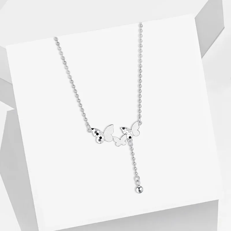 Heart Grass S925 Silver Necklaces Women's-1