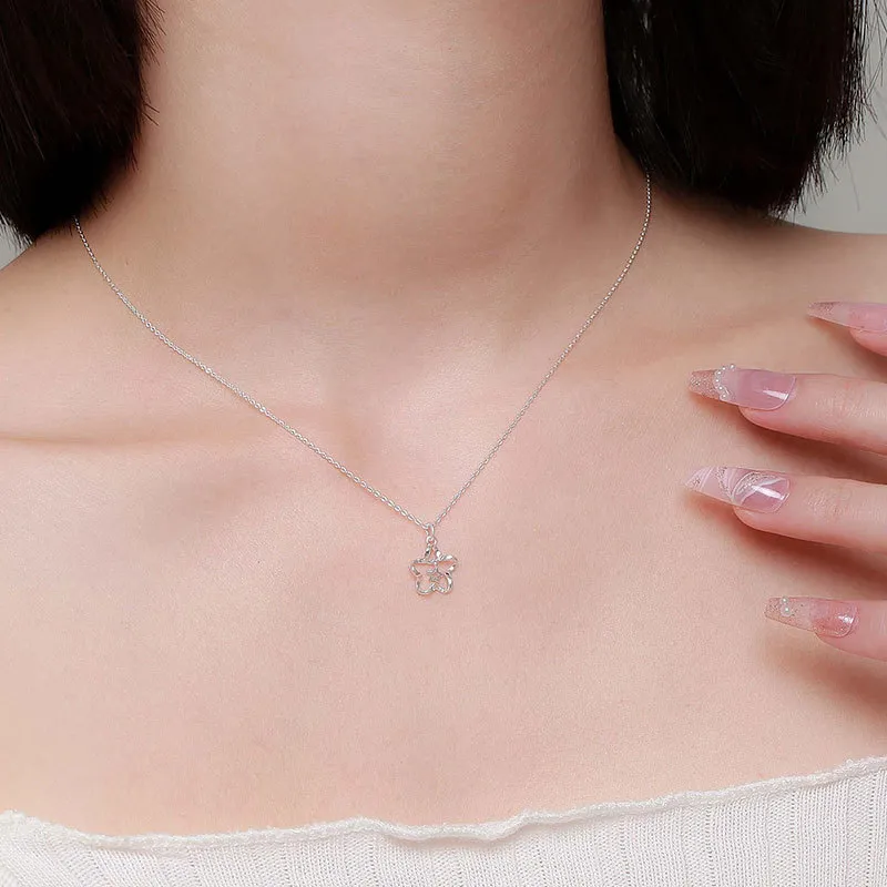 Heart Grass 999 Fine Silver Necklaces Women's-3