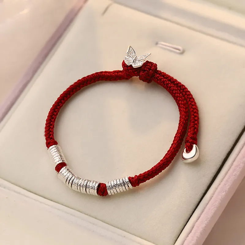 Heart Grass 999 Fine Silver Bracelets Women's-2