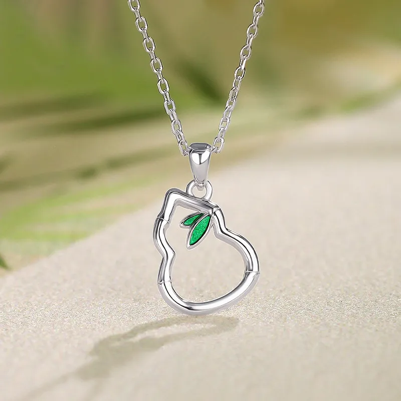 Heart Grass S925 Silver Necklaces Women's-1