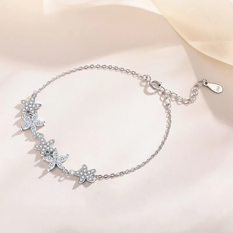 Heart Grass S925 Silver Bracelets Women's-2