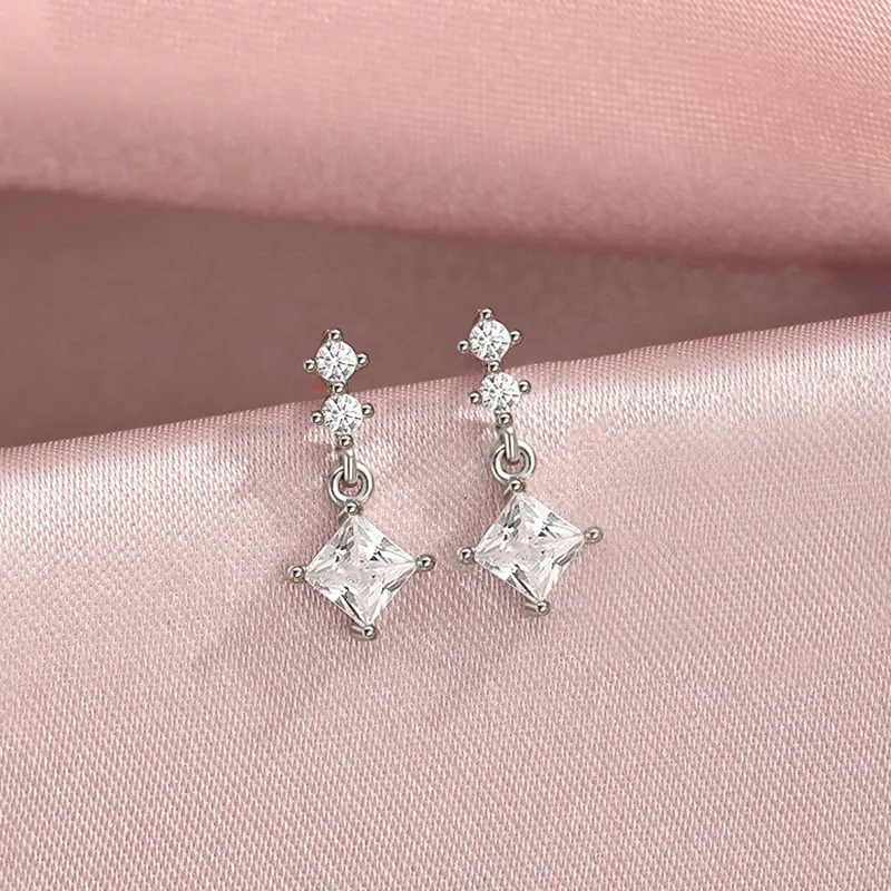 Heart Grass S925 Silver Stud Earrings Women's-2