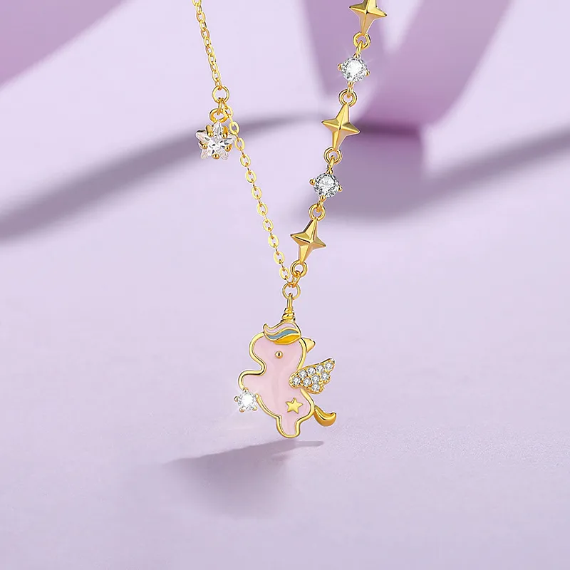 Heart Grass S925 Silver Necklaces Women's-1