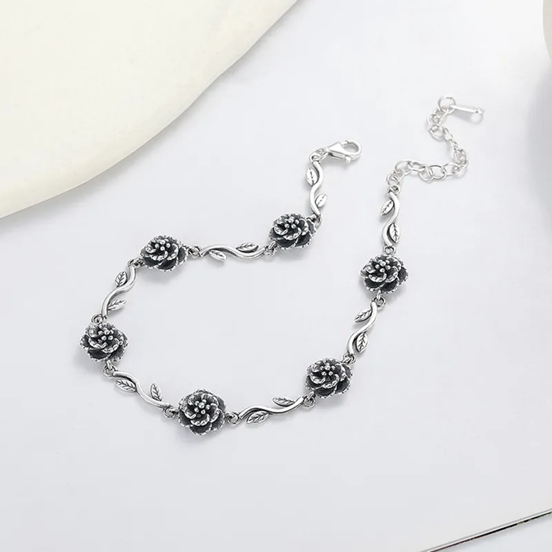 Heart Grass S925 Silver Bracelets Women's-2