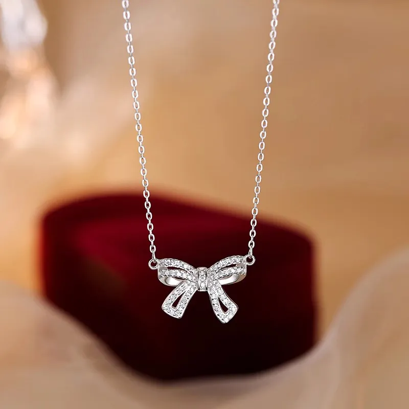 Heart Grass S925 Silver Necklaces Women's-1