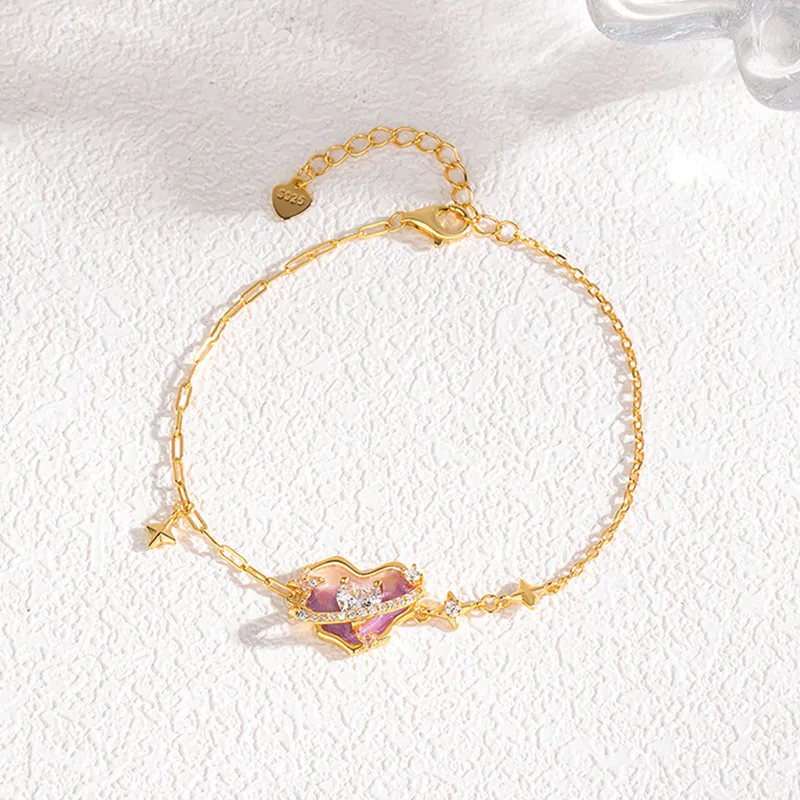 Heart Grass S925 Silver Bracelets Women's-2
