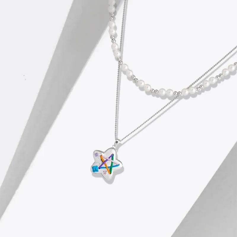 Heart Grass S925 Silver Necklaces Women's-4
