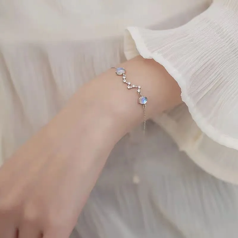 Heart Grass S925 Silver Bracelets Women's-4