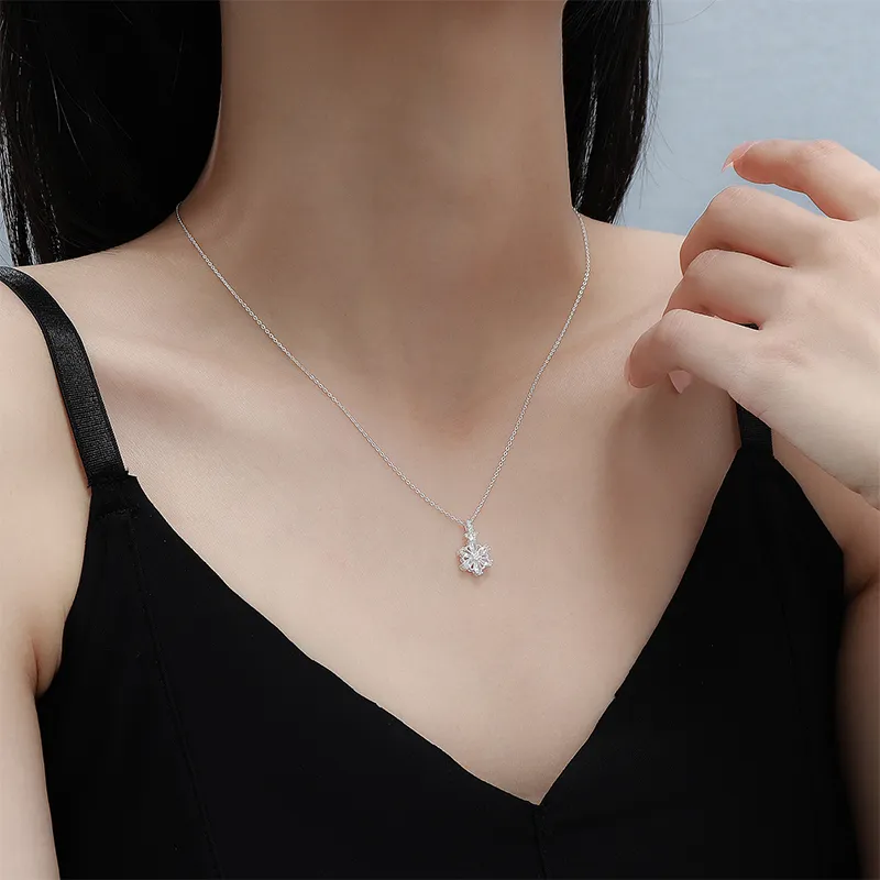 Heart Grass 999 Fine Silver Necklaces Women's-4