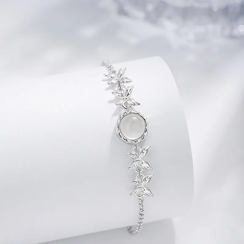 Heart Grass S925 Silver Bracelets Women's-2