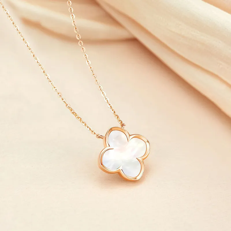 Heart Grass S925 Silver Necklaces Women's-2