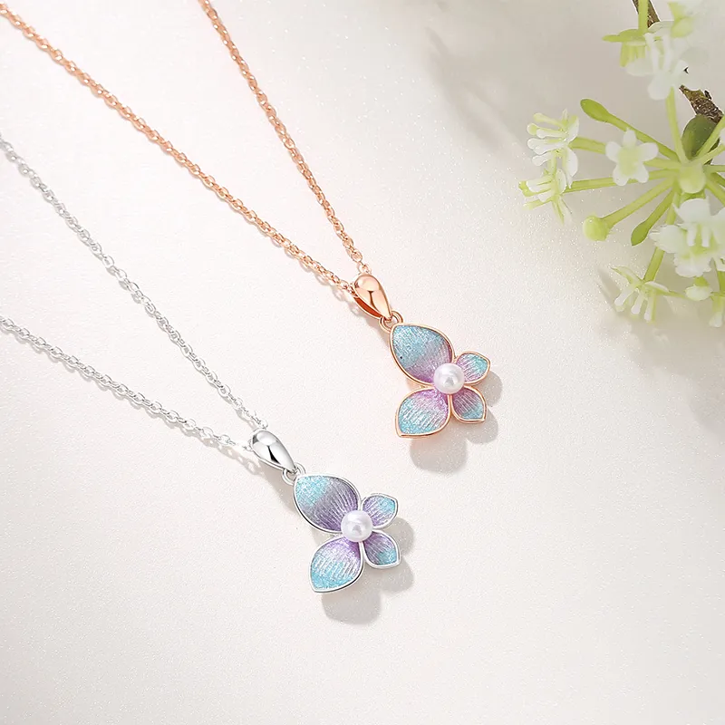 Heart Grass S925 Silver Necklaces Women's-2