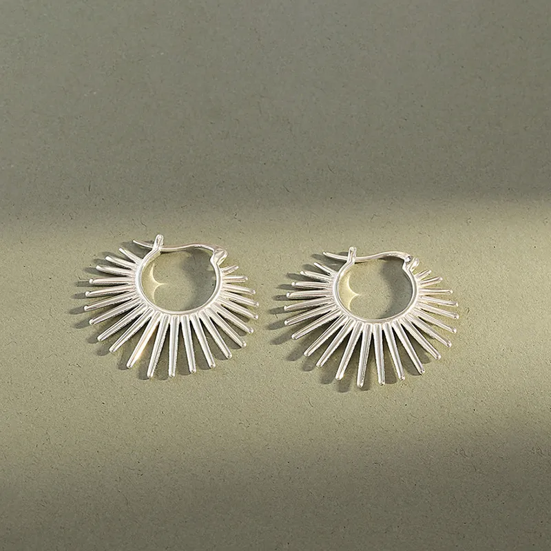 Heart Grass S925 Silver Earrings Women's-1