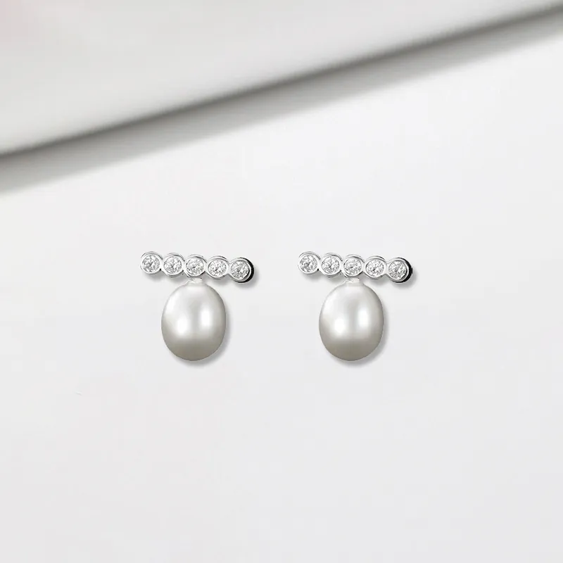 Heart Grass S925 Silver Stud Earrings Women's-1