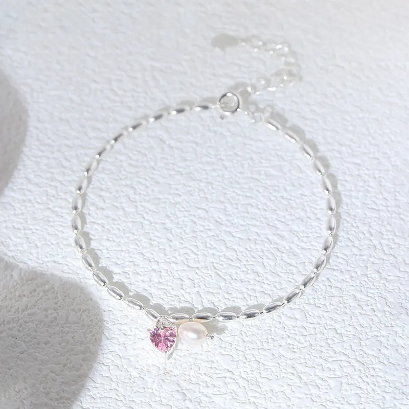 Heart Grass S925 Silver Bracelets Women's-1
