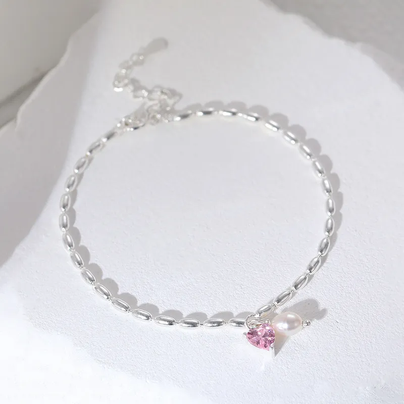 Heart Grass S925 Silver Bracelets Women's-2