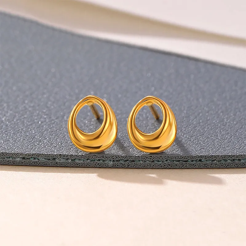 Heart Grass S925 Silver Stud Earrings Women's-1