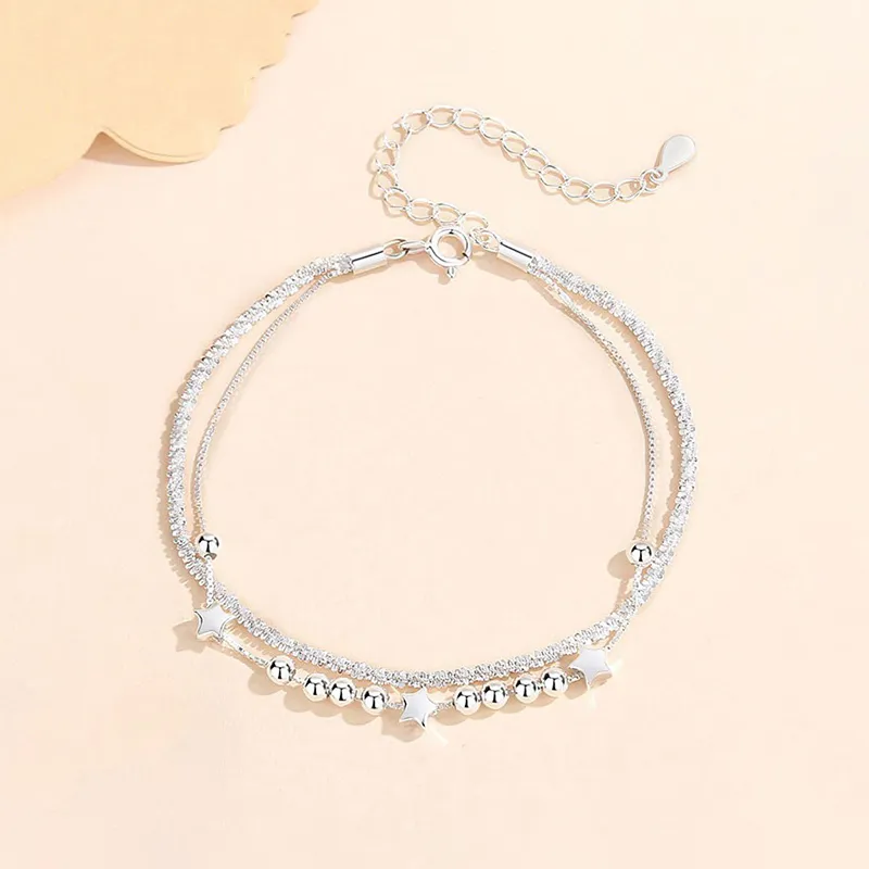Heart Grass S 990 Silver Bracelets Women's-2