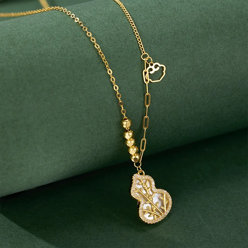 Heart Grass S925 Silver Necklaces Women's-3