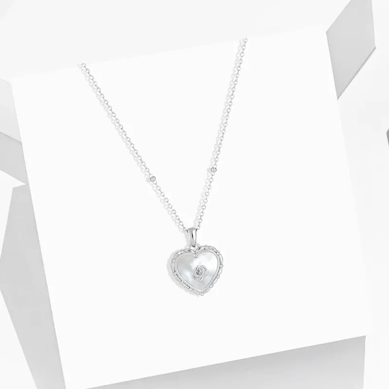 Heart Grass S925 Silver Necklaces Women's-1