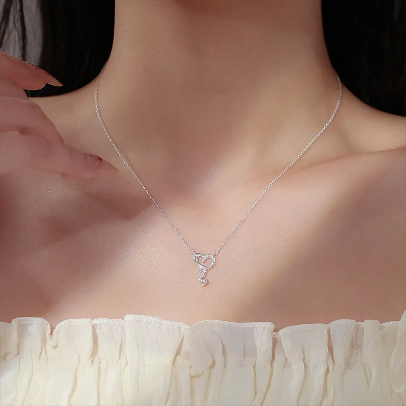 Heart Grass 999 Fine Silver Necklaces Women's-3