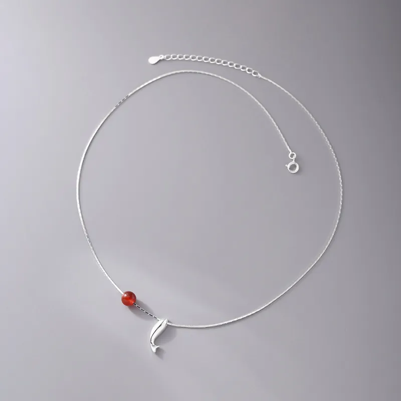 Heart Grass S925 Silver Necklaces Women's-2