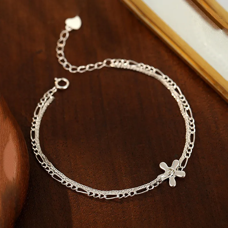 Heart Grass S925 Silver Bracelets Women's-2