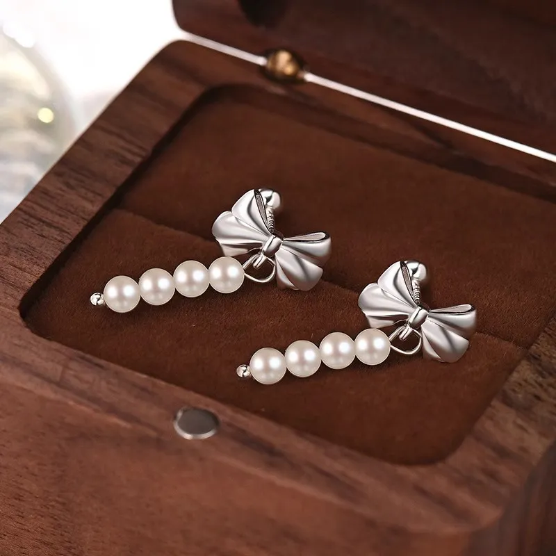 Heart Grass 999 Fine Silver Stud Earrings Women's-2