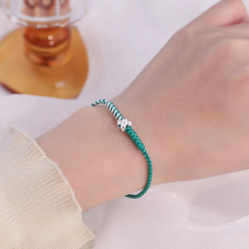 Heart Grass S925 Silver Bracelets Women's-3