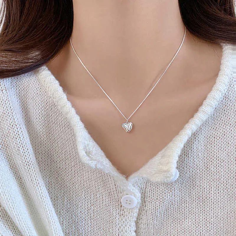 Heart Grass S925 Silver Necklaces Women's-3