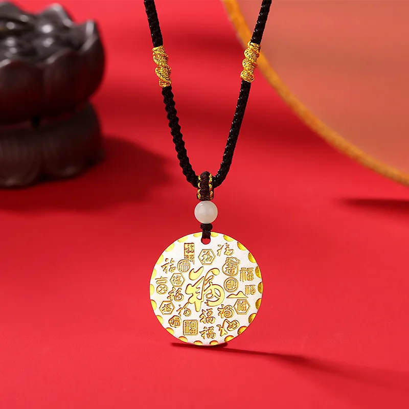 Heart Grass S999 Sterling Silver Necklaces Women's-1