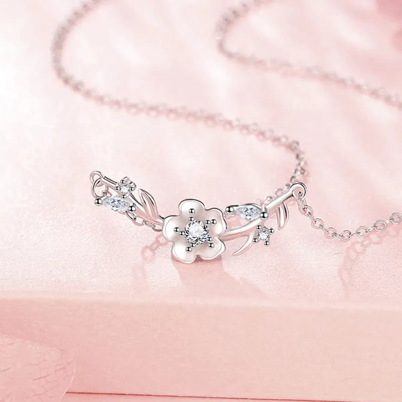 Heart Grass 999 Fine Silver Necklaces Women's-4