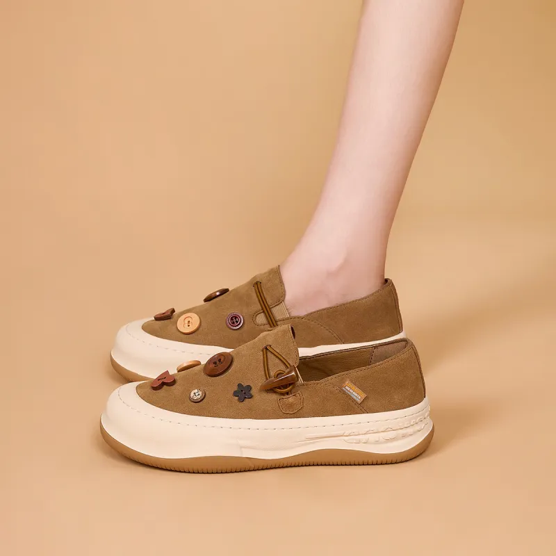 Joy&Mario Loafers Women's Camel/Black/Gray-4
