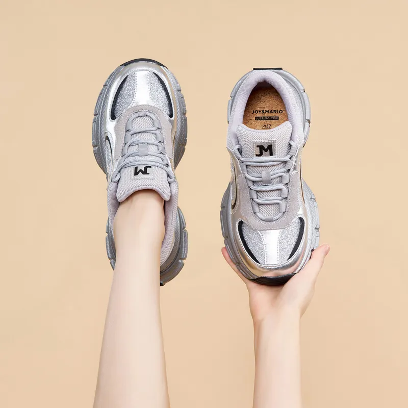 Joy&Mario Height Increasing Low-Top Chunky Sneakers Women's-6