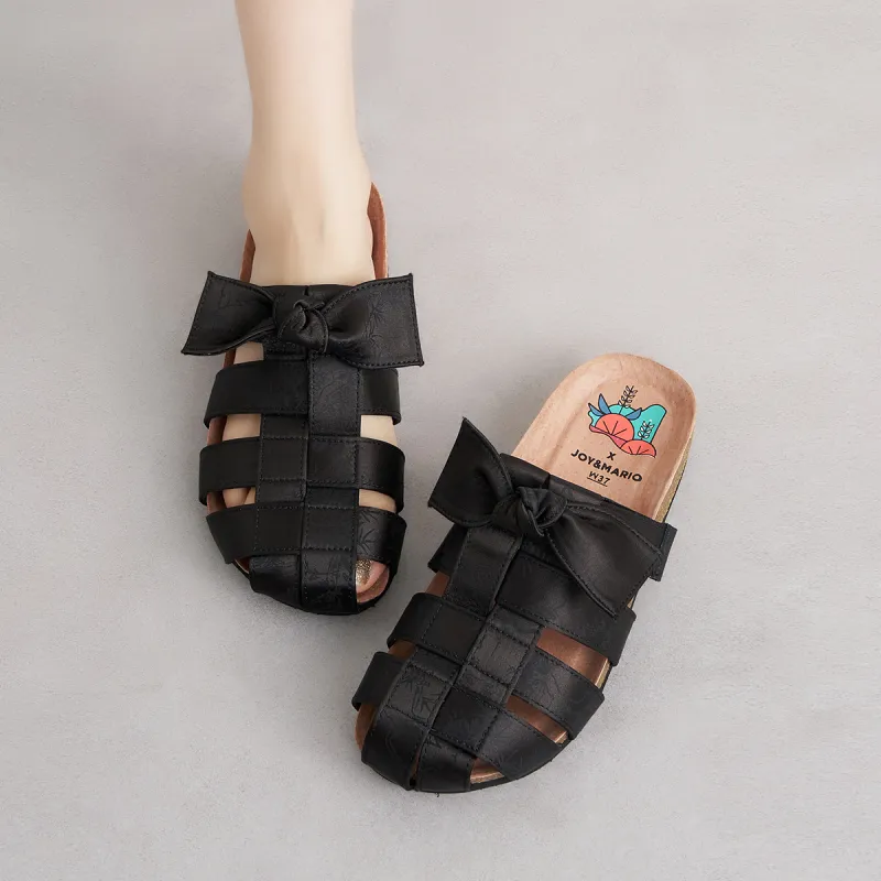 Joy&Mario Rubber Sole Abrasion Resistant Slip Resistant Closed Toe Slippers Women's-6