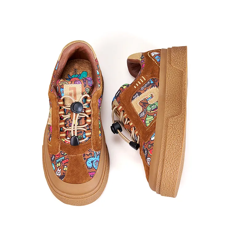 Joy&Mario Height Increasing Low-Top Skateboard Shoes Women's-9