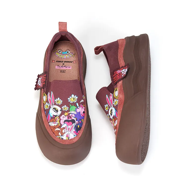 Joy&Mario Loafers Women's Red/Purple-4