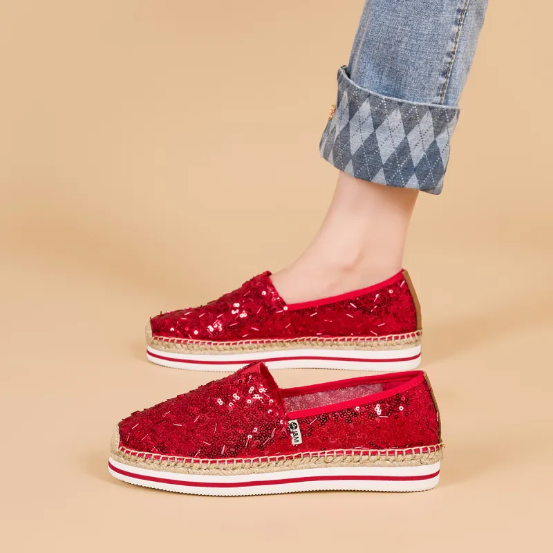Joy&Mario Espadrilles Women's Gold/Champagne/Red-18