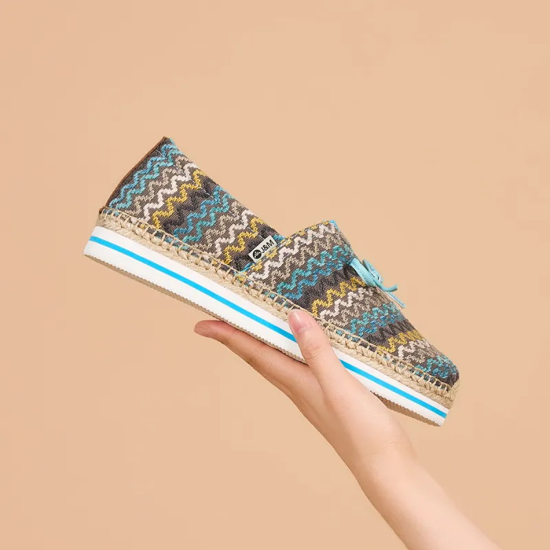 Joy&Mario Espadrilles Women's Beige/Red/Blue-21