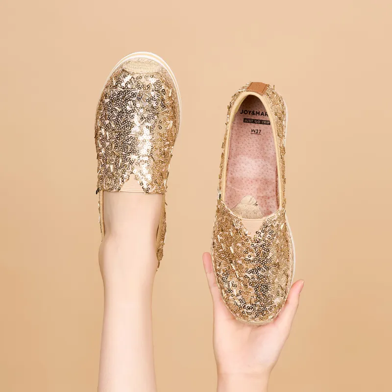 Joy&Mario Espadrilles Women's Gold/Champagne/Red-6