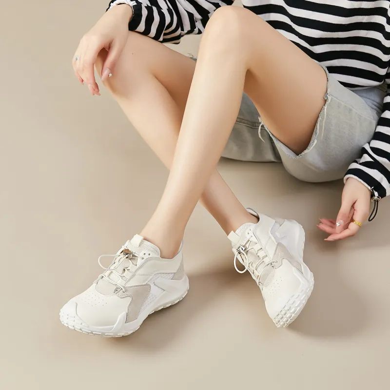 Joy&Mario Breathable Height Increasing Low-Top Casual Shoes Women's-9
