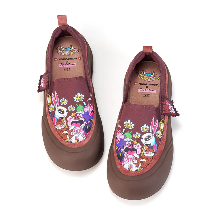 Joy&Mario Loafers Women's Red/Purple-2