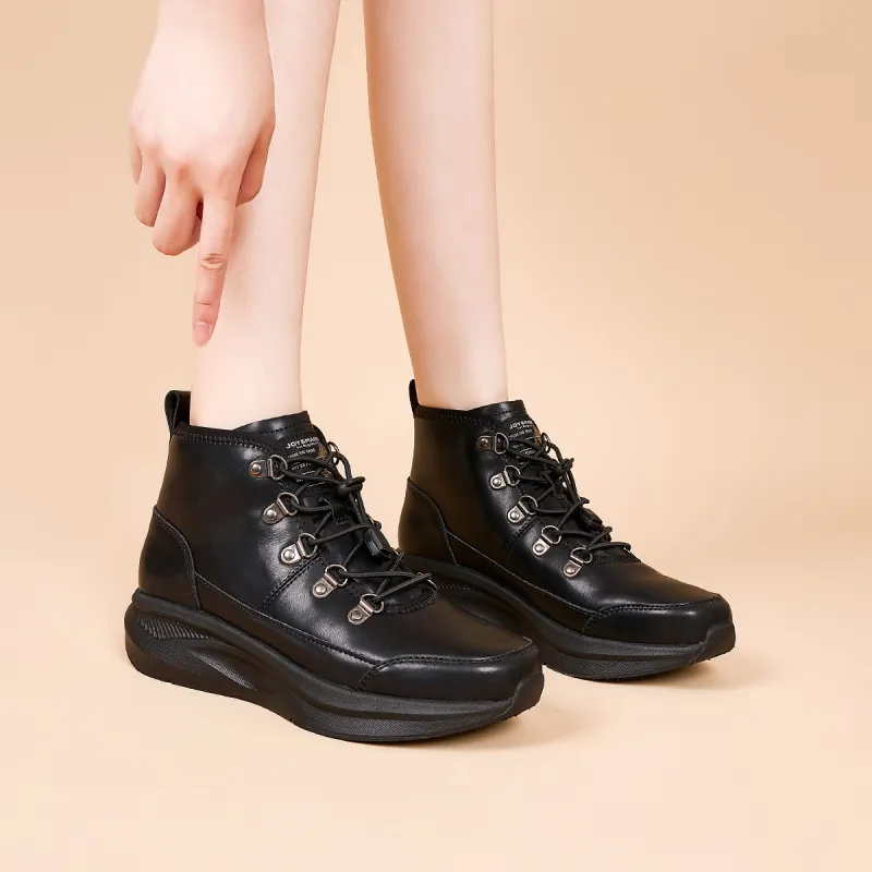 Joy&Mario Height Increasing Mid-Top Casual Shoes 4cm Women's-4