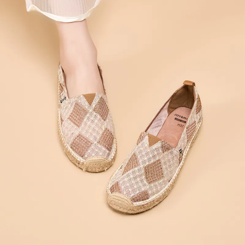 Joy&Mario Espadrilles Women's White/Apricot/Black-5